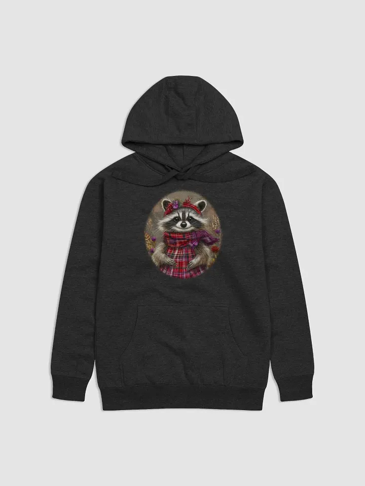 Whimsical Raccoon Plaid Hoodie product image (1)