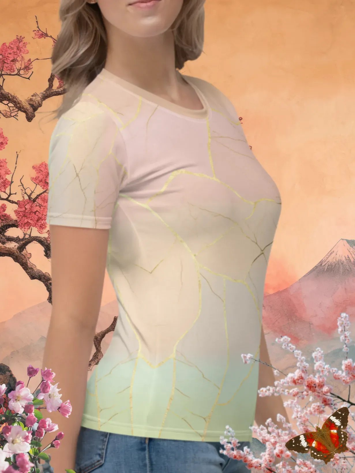 Kintsugi Print T-Shirt product image (3)