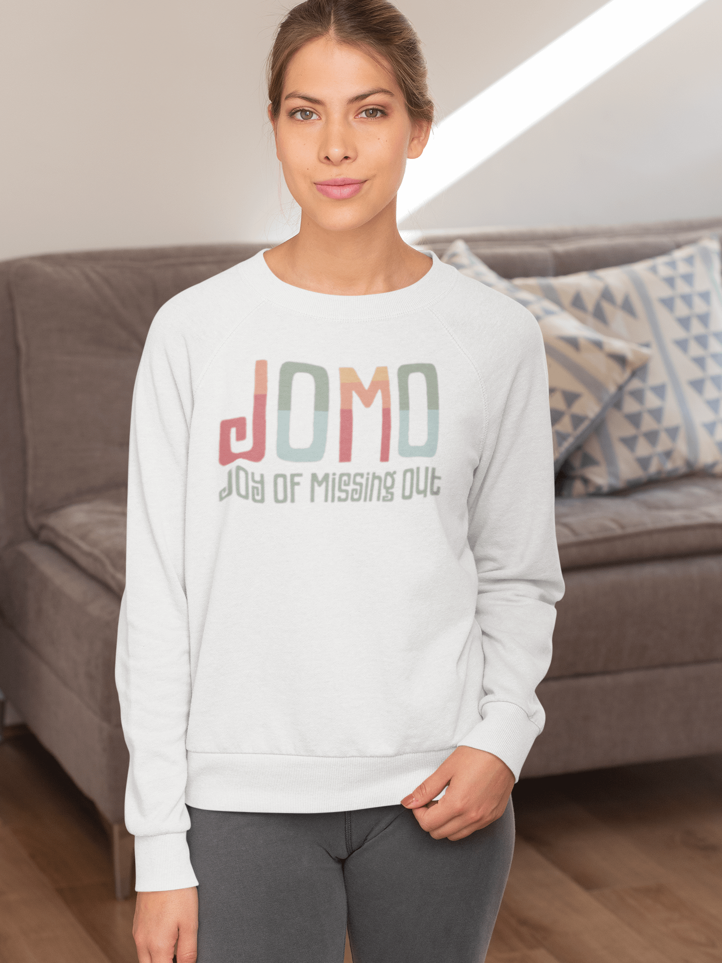 JOMO: Joy of Missing Out White Sweatshirt product image (2)