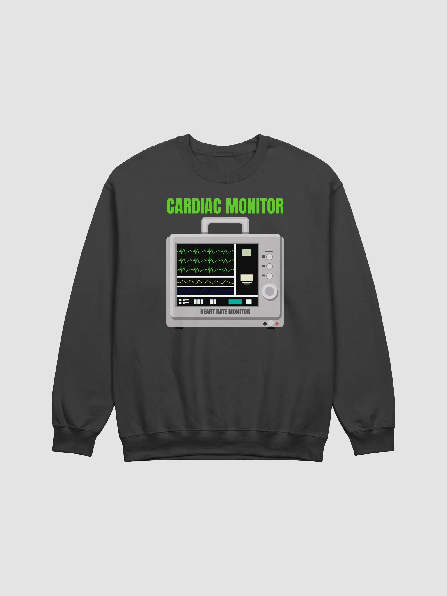 Vital Signs Monitor Heartbeat Sweatshirt product image (8)