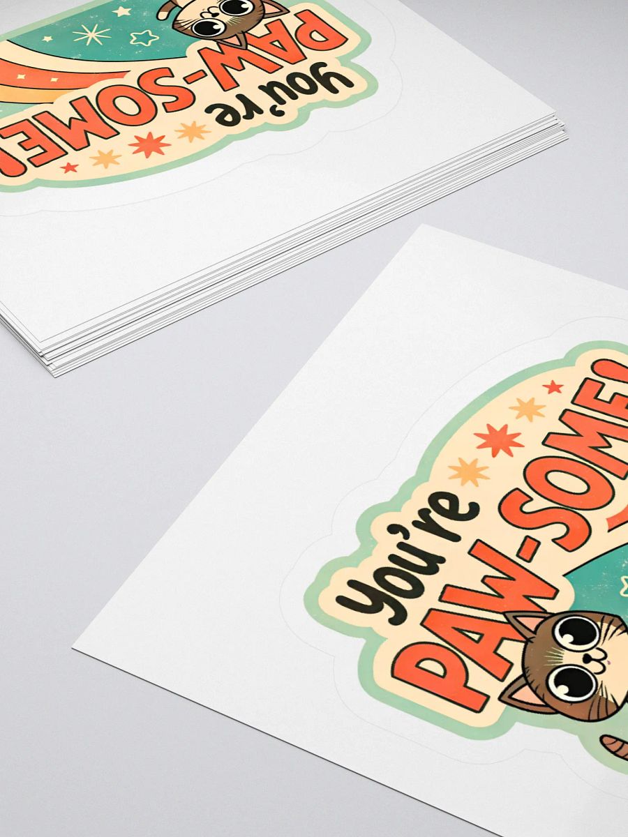 You're Paw-Some! Cat Sticker product image (10)