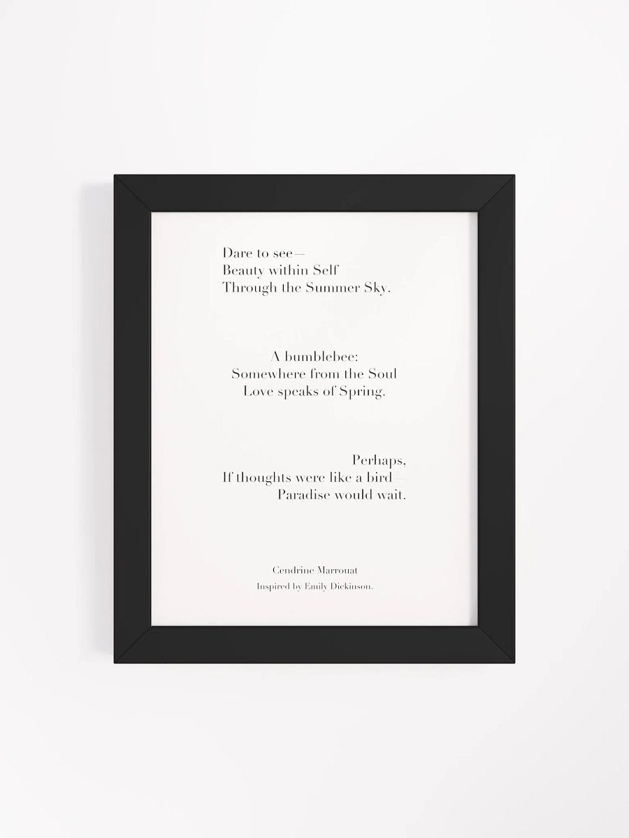 Three Haiku Inspired by Emily Dickinson (Framed Poster) product image (4)