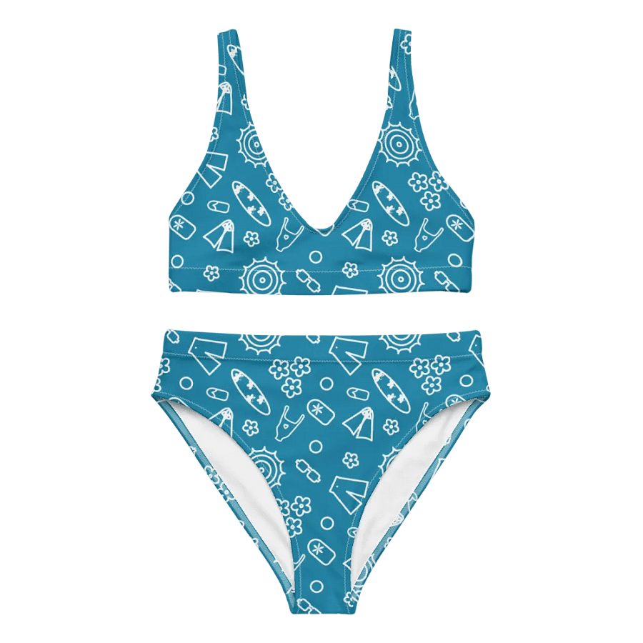 Beach Necessities Pattern High Waisted Bikini product image (9)