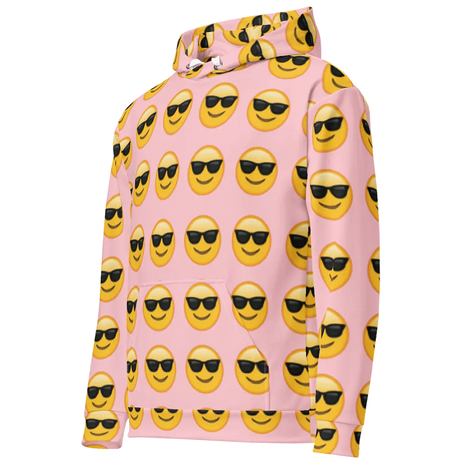 Cool Emoji - Pink - All-Over Print Recycled Unisex Hoodie product image (3)