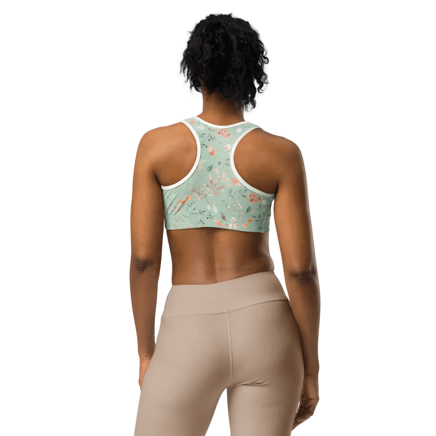 Floral Bliss All-Over Print Sports Bra product image (3)
