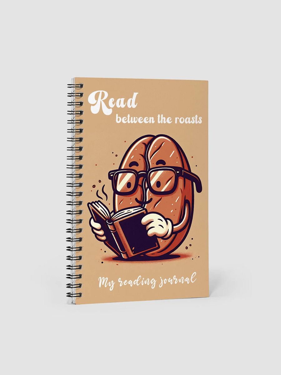 Retro reading journal for coffee lovers with a reading coffee bean product image (3)