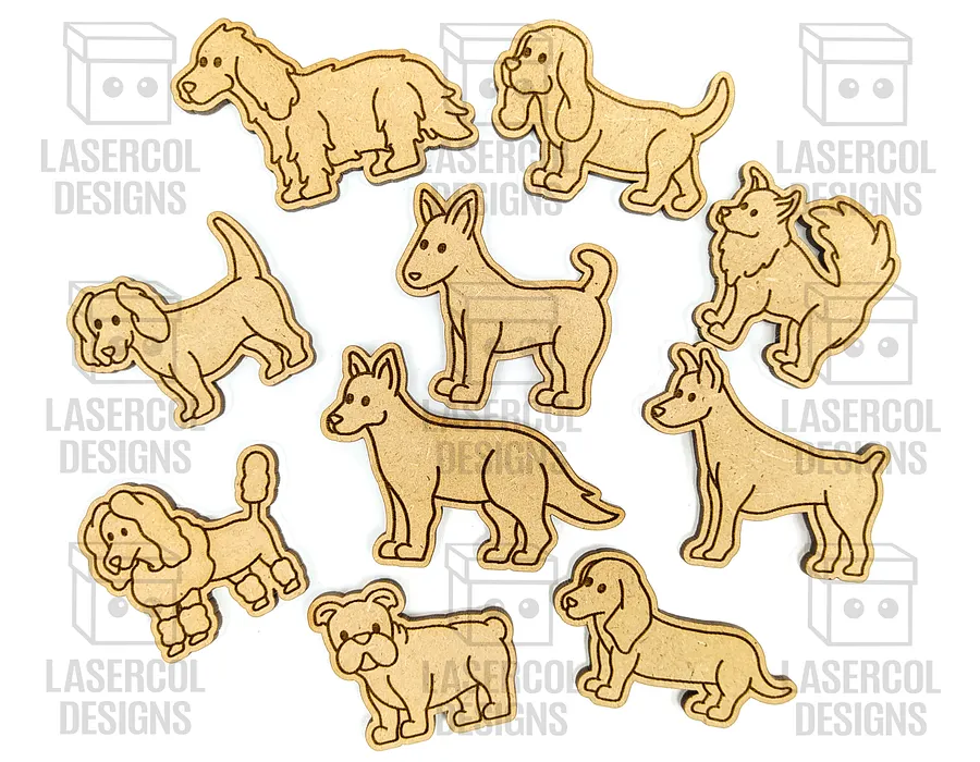 Dogs Paint Kit DIY Cut Outs - Laser Cut Files product image (4)
