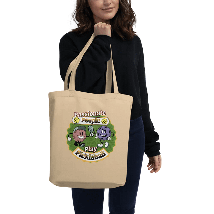 Passionate People Play Pickleball Emblem Eco Tote product image (2)