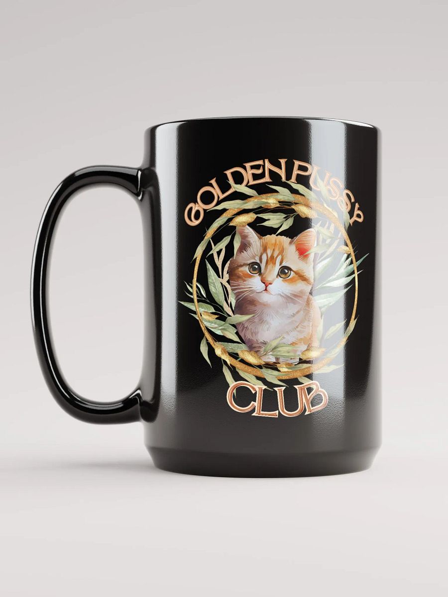 GOLDEN PUSSY CLUB black glossy mug product image (4)