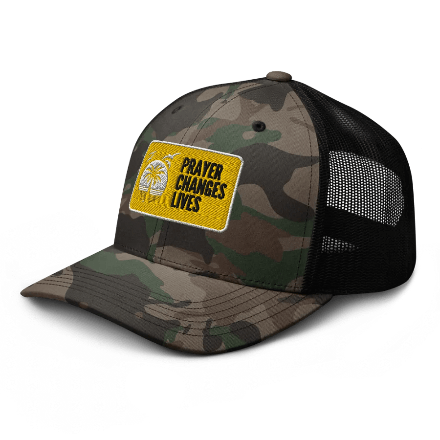 Sunset Serenity Camo Trucker Hat | Prayer changes lives product image (6)