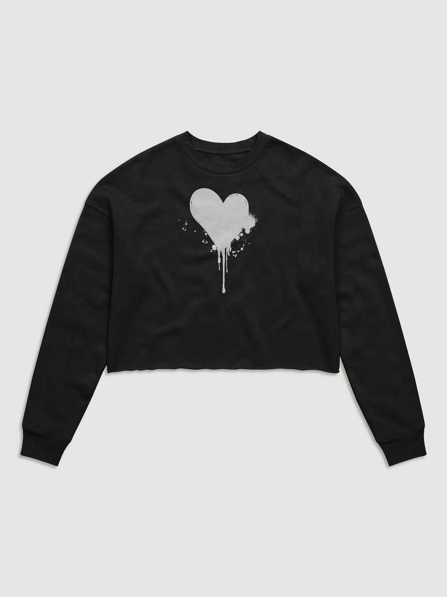 Bleeding Heart Cropped Sweatshirt - BLACK product image (5)