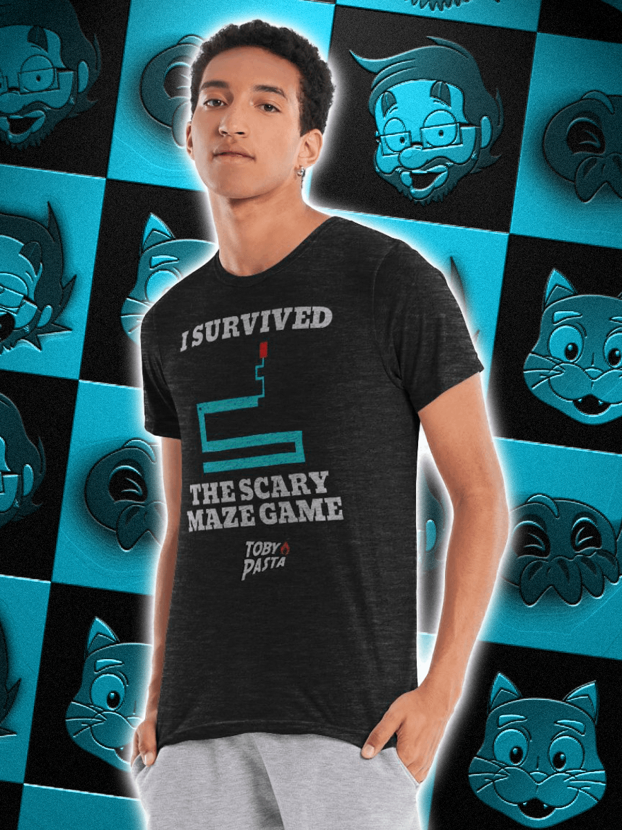 TobyPasta "I Survived The Scary Maze Game" T-Shirt product image (1)