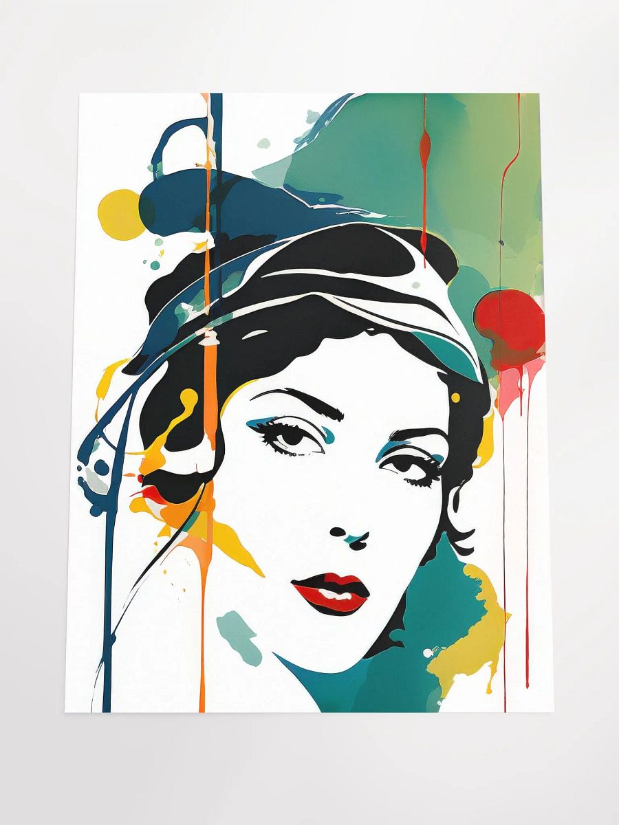 Abstract Flapper Girl - Vintage Style Poster - Medium Size 18x24 Inches product image (4)