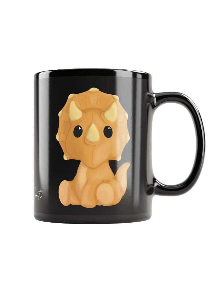 Triceratops Plushie Mug (black) product image (1)