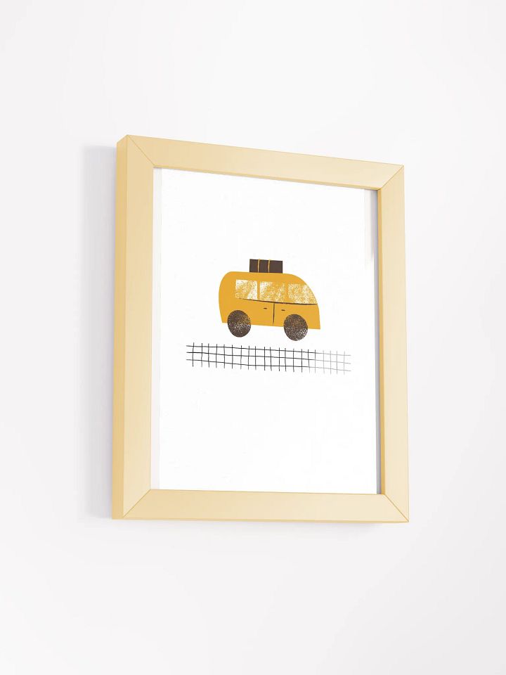 Stylized Yellow Car Framed Matte Poster product image (52)