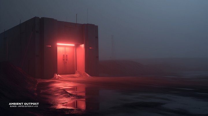 Red Bunker | Acrylic Block UltraHD (10x10cm) - Limited to 25 Pieces product image (1)