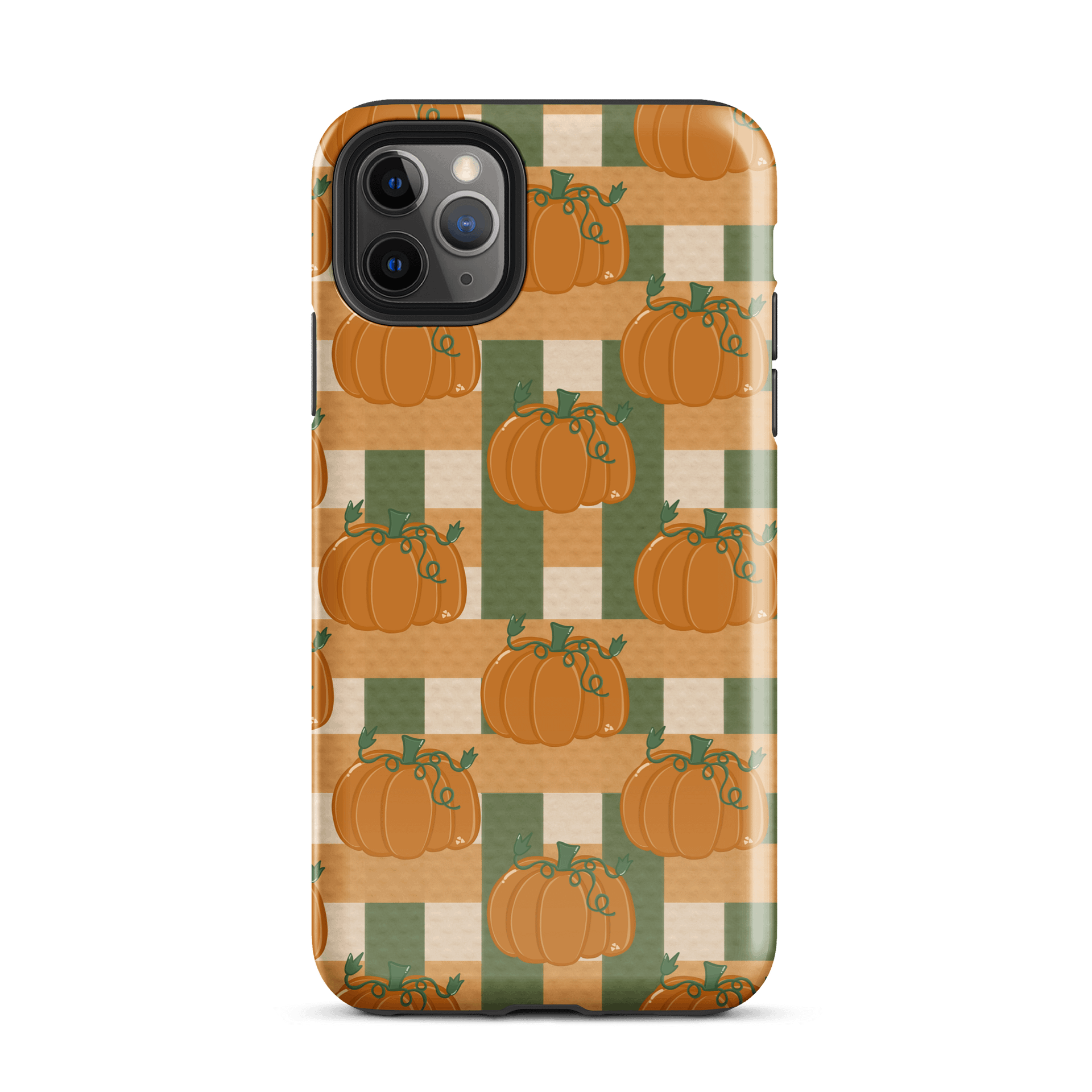 Pumpkin Plaid Pattern iPhone® Tough Case product image (3)