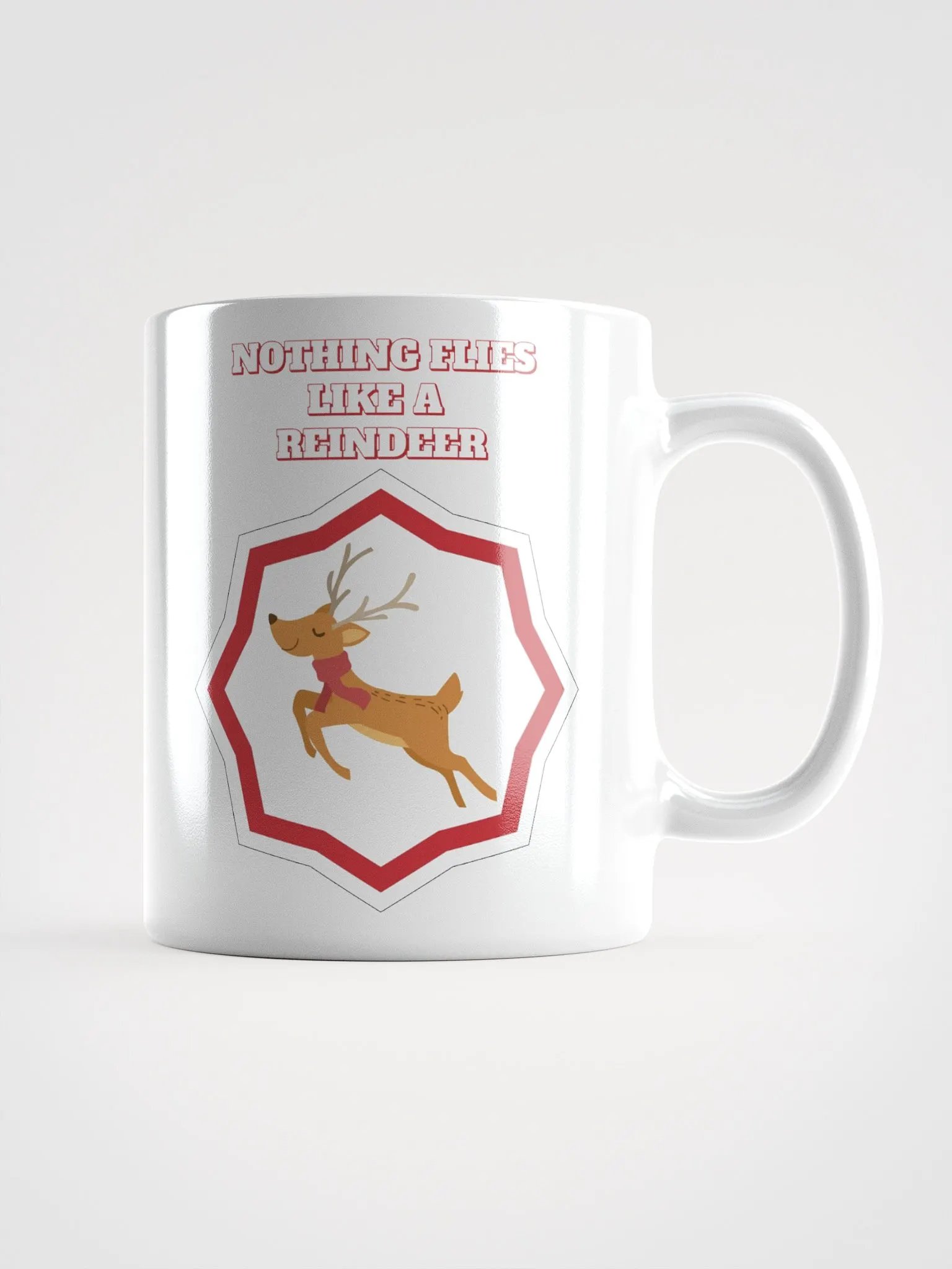 Nothing Flies Like A Reindeer - Christmas White Mug product image (2)