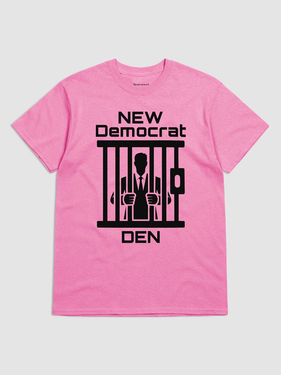 NEW Democrat DEN Prison Bars Graphic – Bold Statement Tee - Black Ink product image (1)