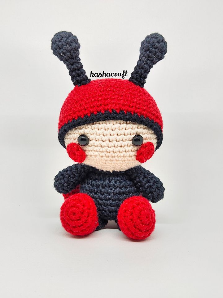 Amigurumi Cute Little Ladybug Clarke Crochet Doll Pattern Instructions product image (1)