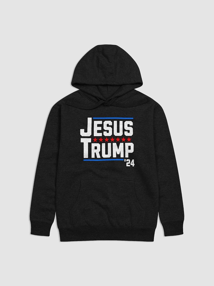 JESUS AND TRUMP MAGA 2024 MAKE AMERICA GODLY AGAIN UNISEX PREMIUM HOODIE product image (2)