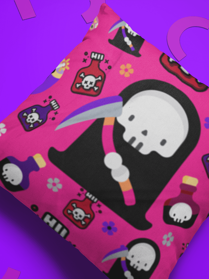 Pink Grim Reaper All-Over Print Pillow product image (2)