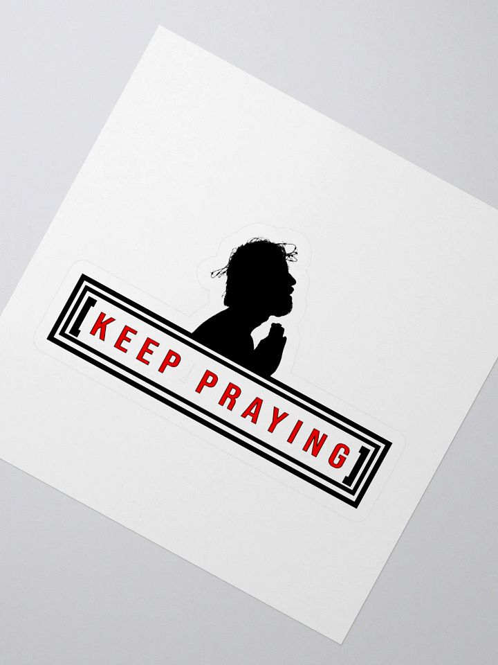 Bold Red 'KEEP PRAYING' Sticker product image (2)