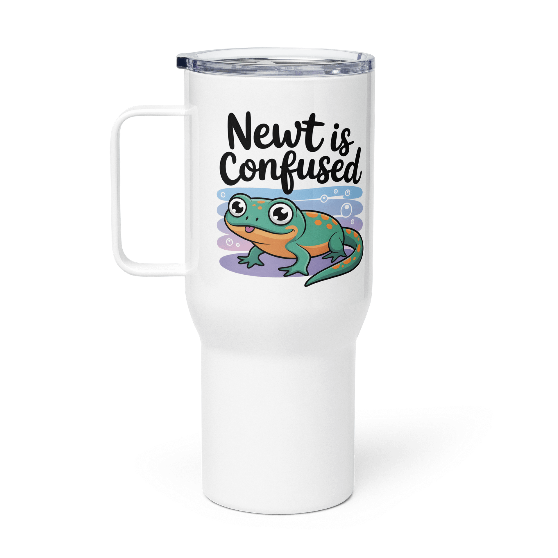 Whimsical Newt Is Confused Travel Mug product image (3)