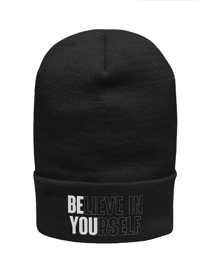 Believe In Yourself Motivational Quote Inspiration Positive Cuffed Beanie product image (2)