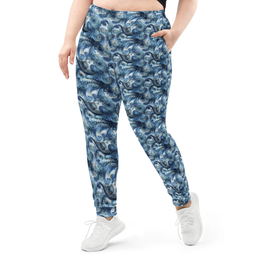 Blue Floral Lose Fit Joggers product image (8)