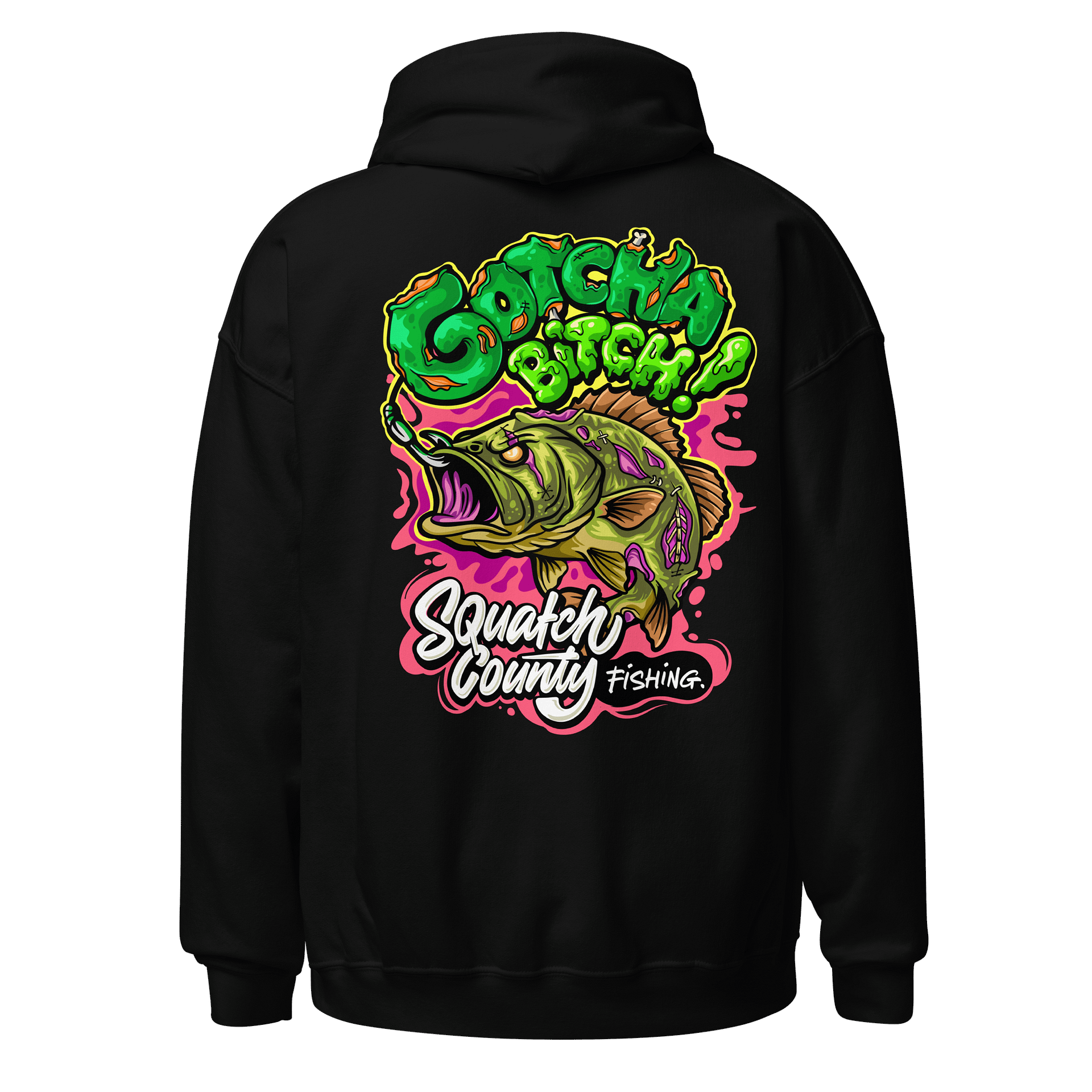 “GOTCHA BITCH” Zombie Fish pullover Hoodie product image (16)