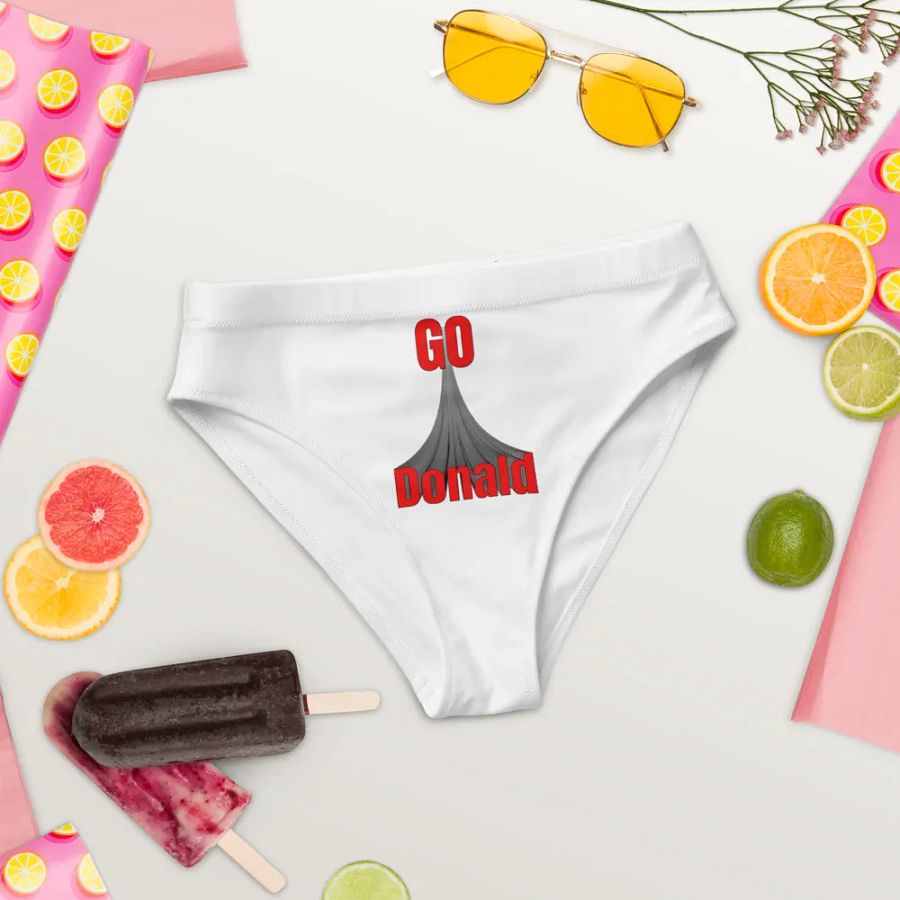 GO Donald Text Tunnel High Waisted Bikini Bottoms product image (4)