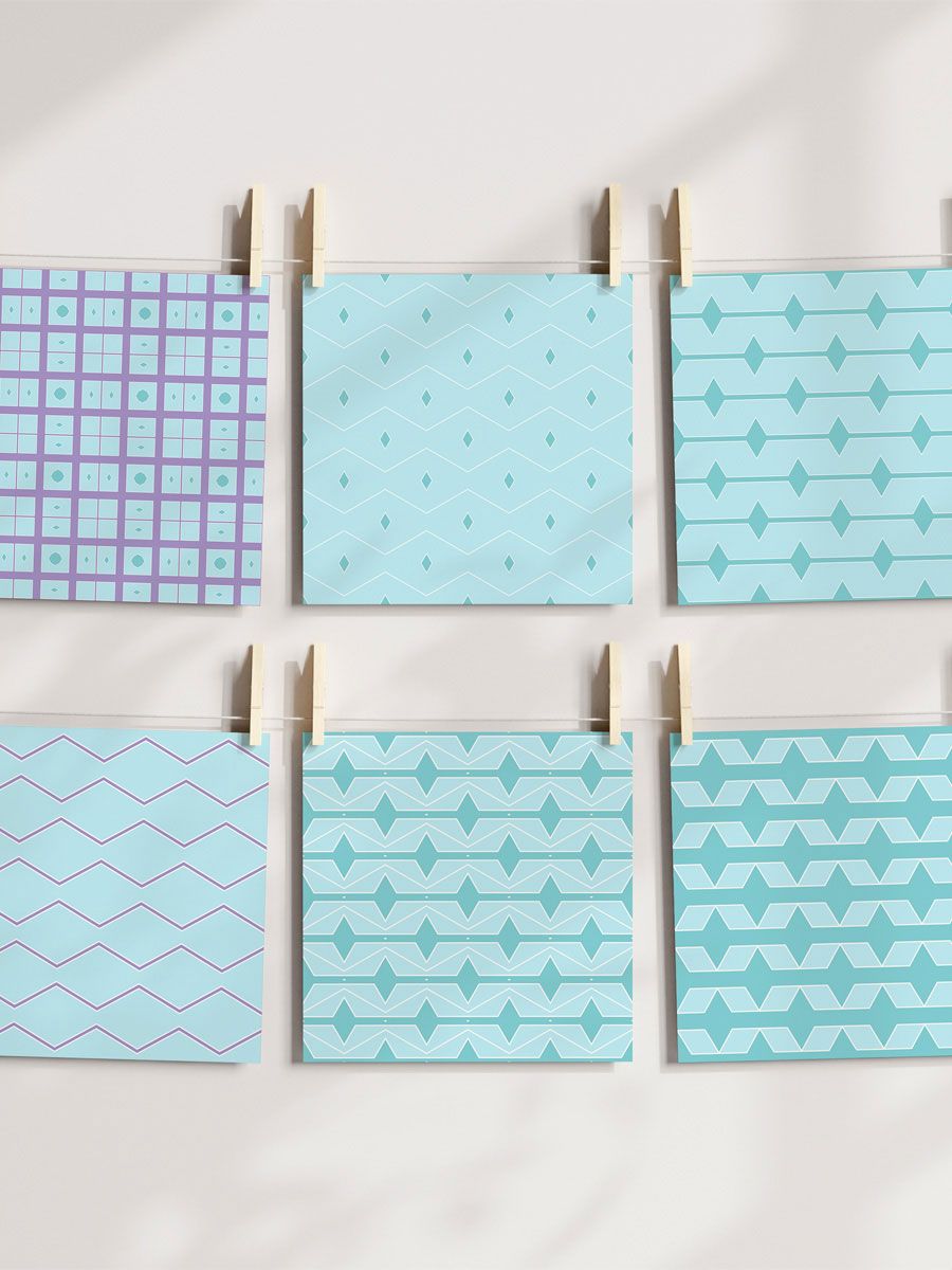Abstract Pastels Pattern Pack 5 - Aqua product image (3)