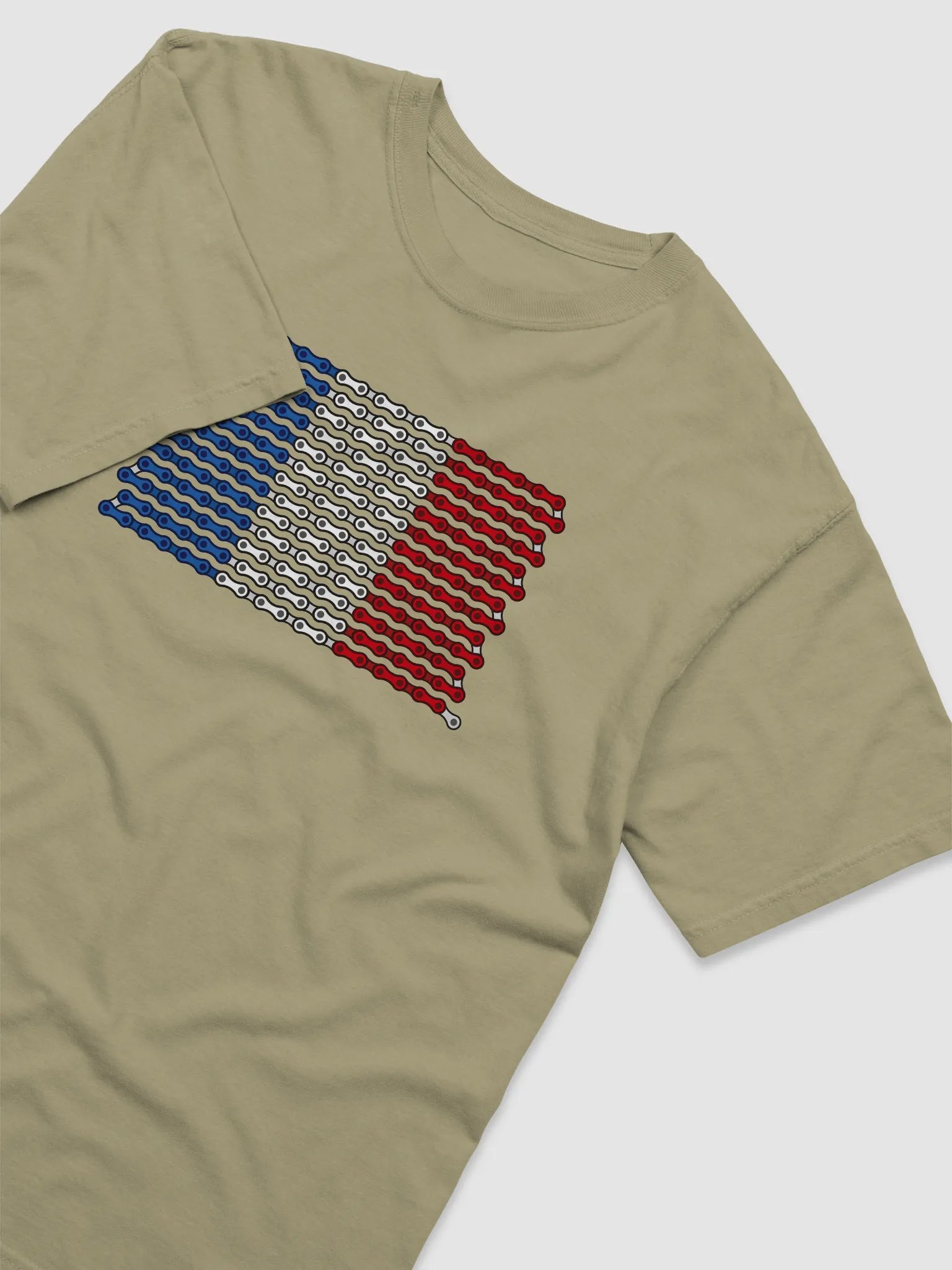France Bike Chain Flag on Heavyweight Tee product image (2)