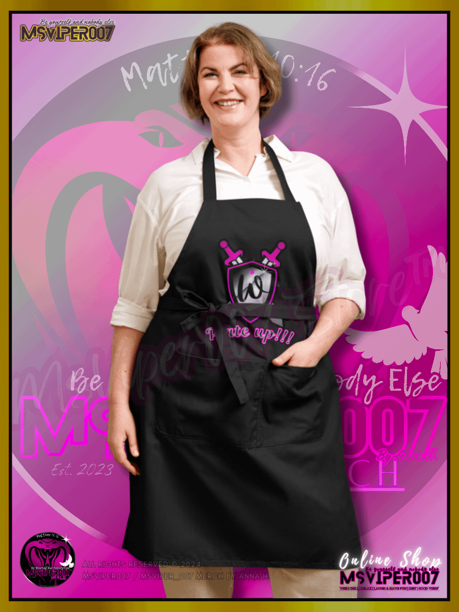 Apron - MsViper007's "WS-Plate Up!!!™" - Cotton Apron (pink) By Anna H. product image (7)