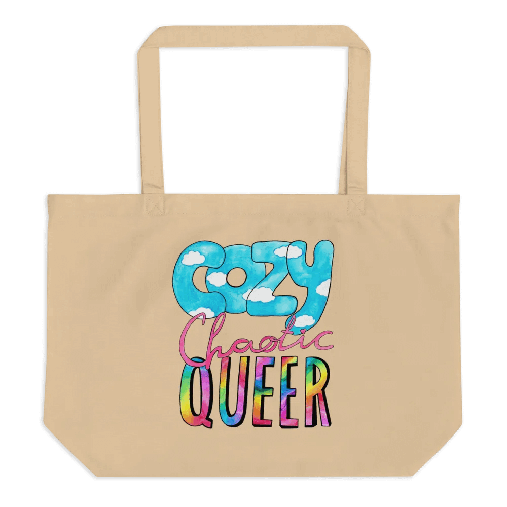Cozy Chaotic Queer Tote in Peanut product image (2)