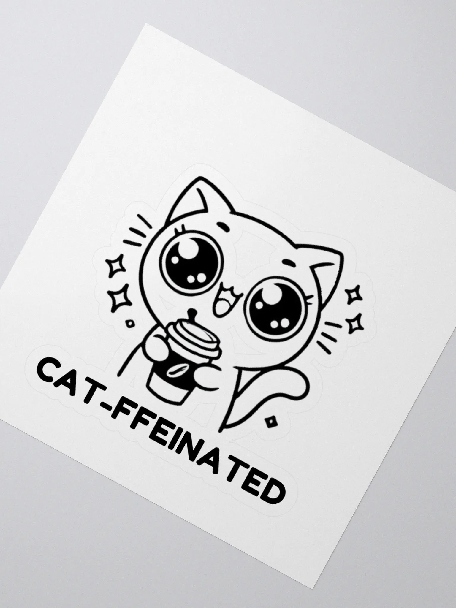 Cat-ffeinated - Sticker product image (2)