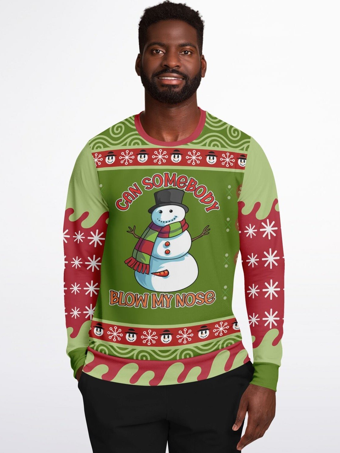 Funny Snowman Christmas Sweatshirt | Winter Holiday Humor Outfit | Unisex Christmas Party Sweater product image (3)