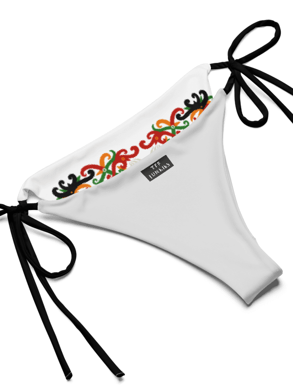 Low Rise Cheeky String Bikini, Black Top, White Bottoms product image (8)