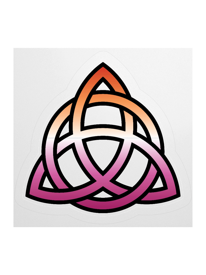 Lesbian Pride Gradient Celtic Knot Sticker product image (1)