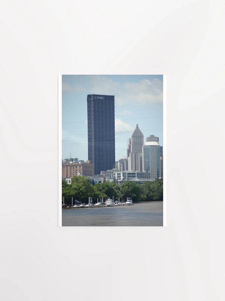 Pittsburgh - U.S. Steel Tower Building and Gulf Tower with marina - print/poster product image (1)