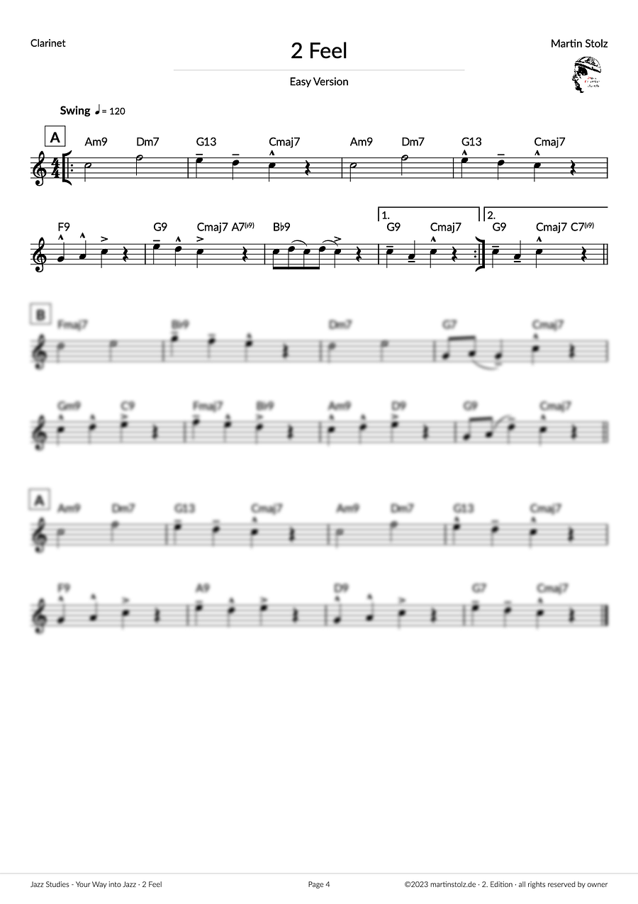 2 Feel - Clarinet (Exercise 3 Jazz Studies) product image (4)