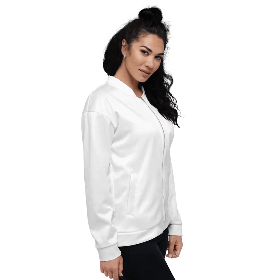 TDS Music Unisex White Bomber Jacket – Exclusive Design for Music Fans product image (10)