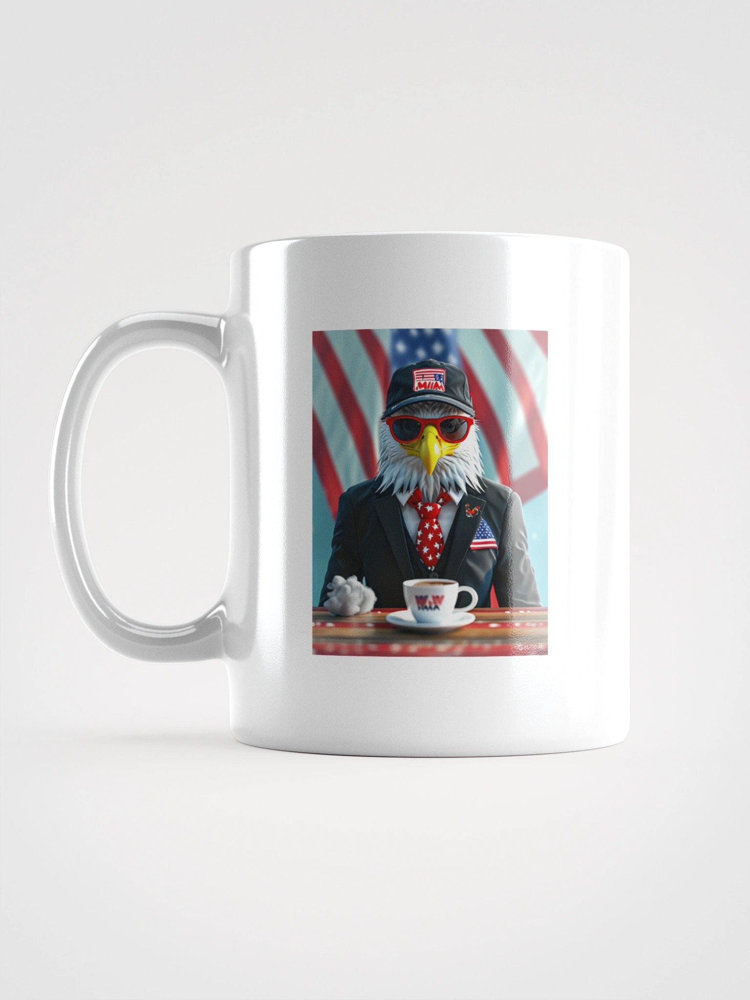 Bald eagle Black Suit Coffee Mug-Karma Omni Hub product image (1)