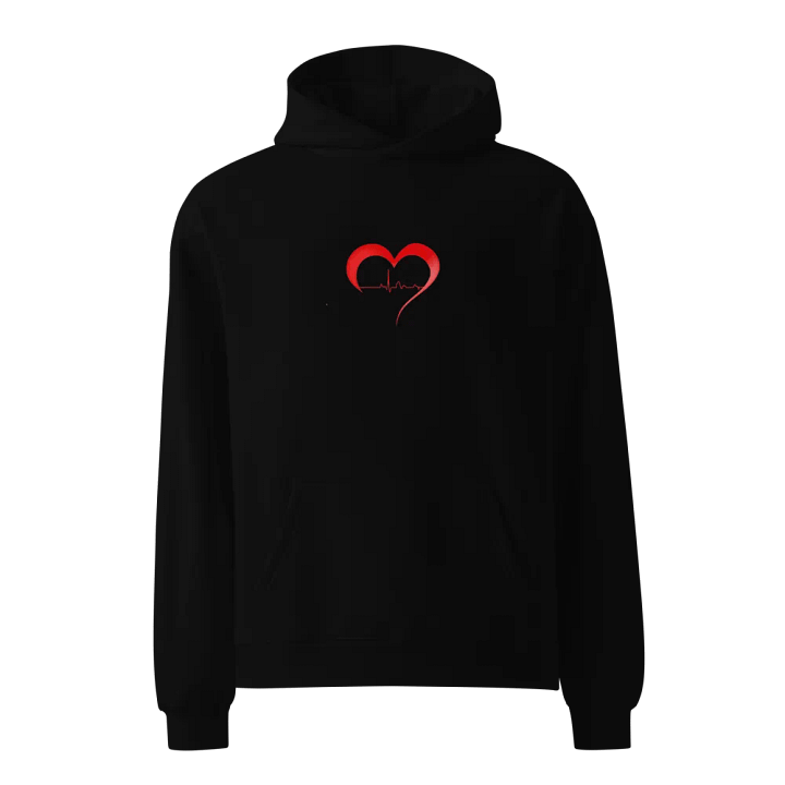 Heartbeat ECG Red Hoodie product image (1)