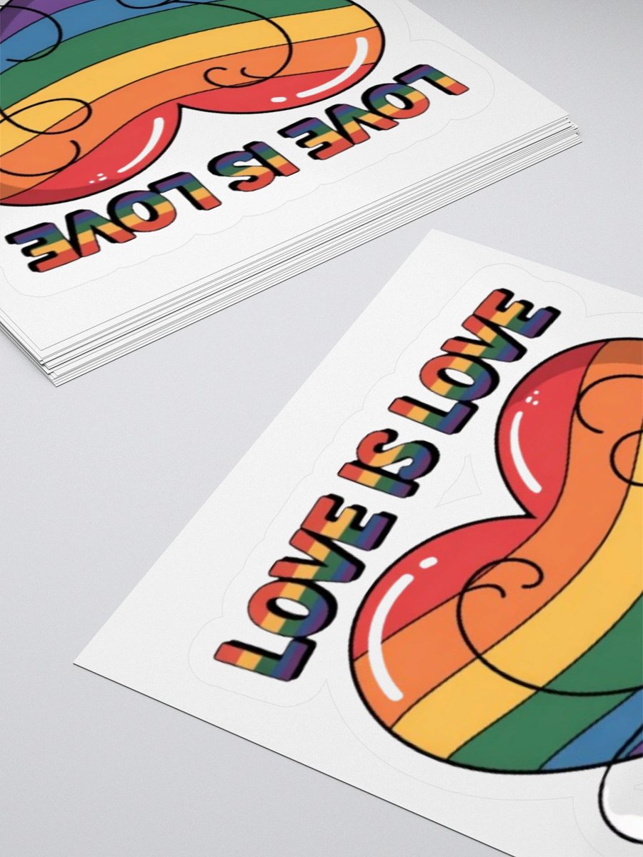 Exclusive 'Love is Love' Rainbow Heart Sticker – Show Your Pride with Vibrant Vinyl Design product image (12)