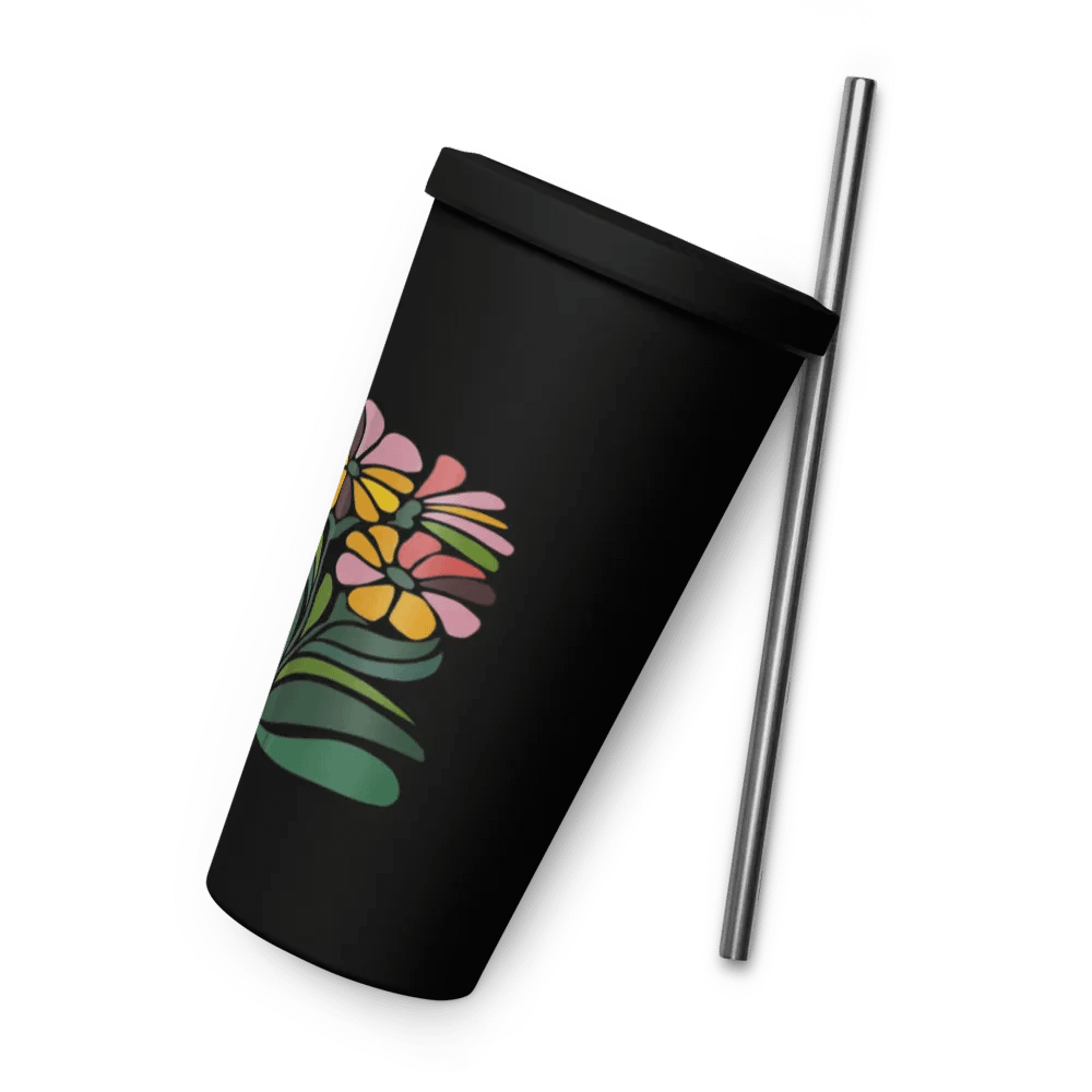 Pink Tropical Flower Travel Mug product image (8)