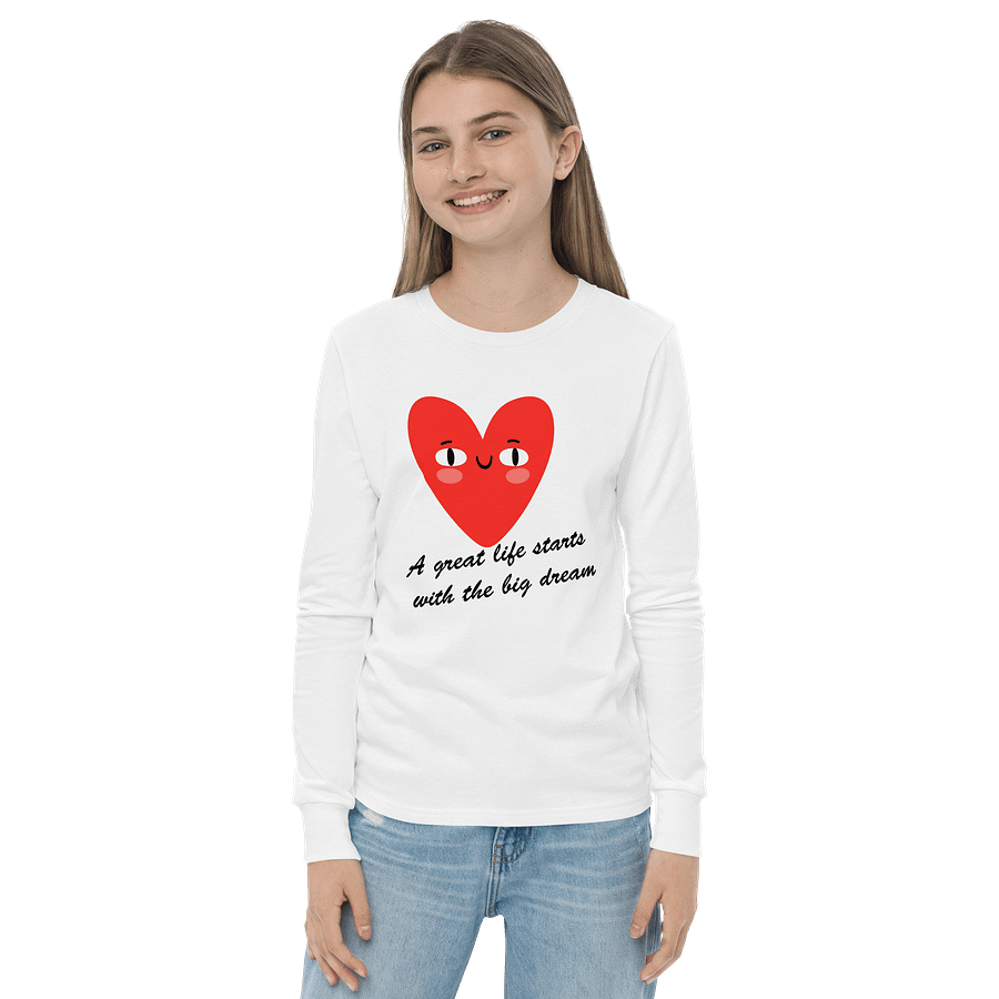 A great life starts with the big dream - Youth Long Sleeve T-Shirt product image (2)