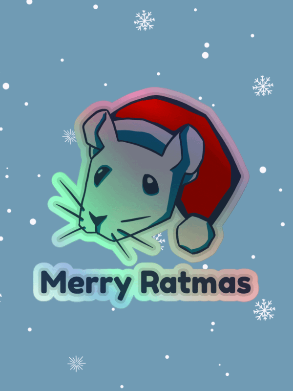Merry Ratmas Holographic Sticker product image (1)