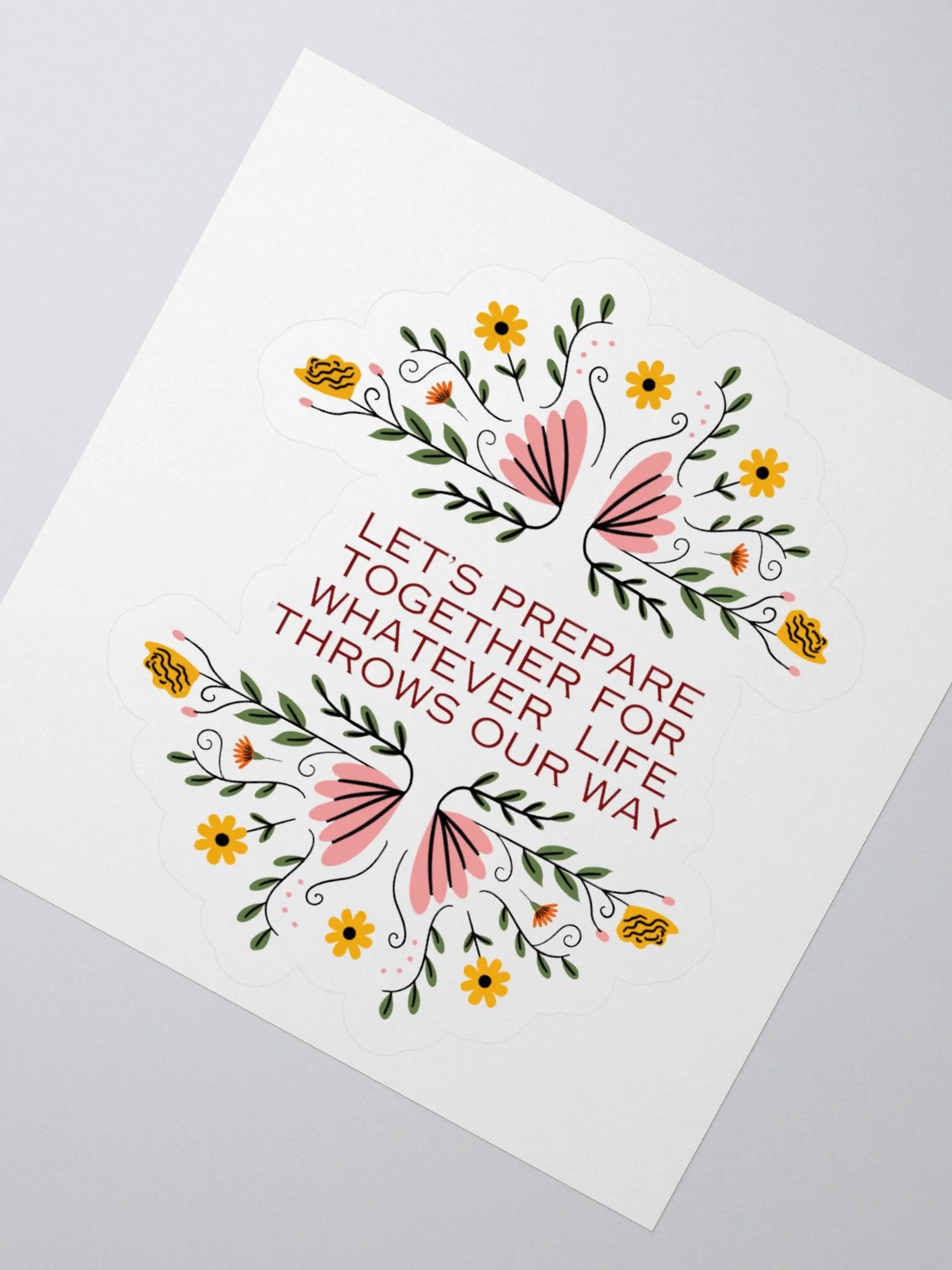 Let's Prepare Together Floral Stickers product image (4)